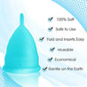 Large Blue Blossom Menstrual Cup