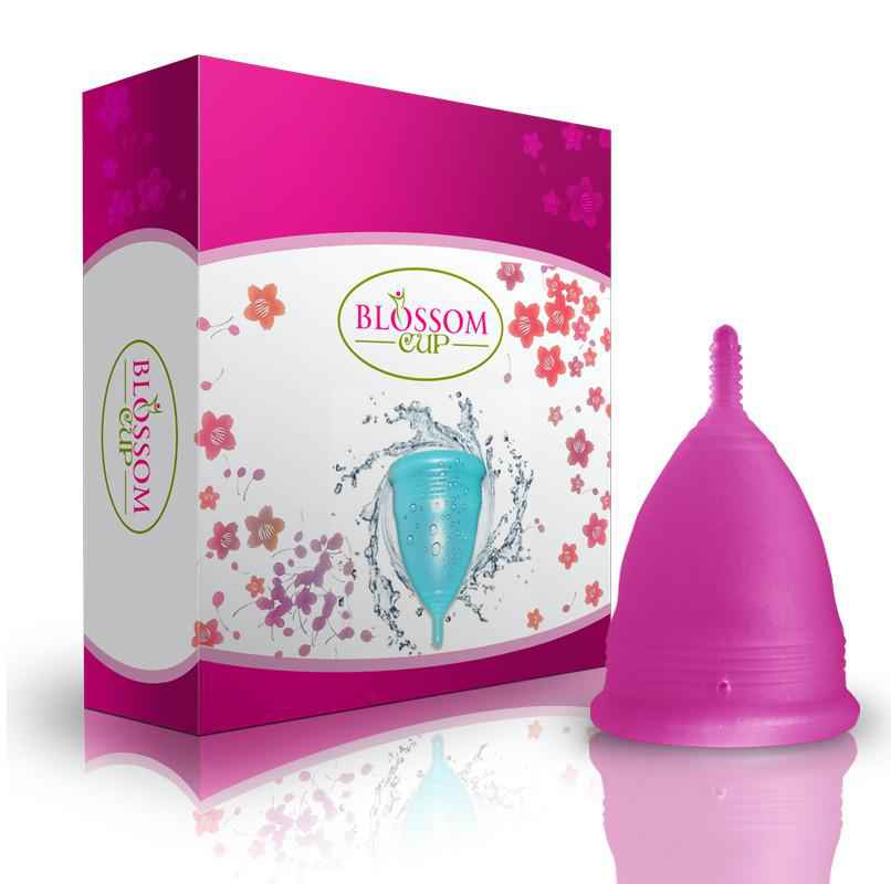 Large Purple Blossom Menstrual Cup