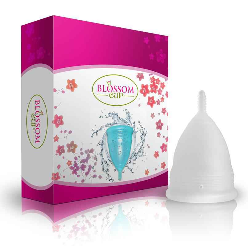 Small Clear Blossom Menstrual Cup.