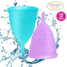 Blossom Menstrual Cups Set of Two (Small Blue/ Large Purple)