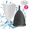 Blossom Menstrual Cups Set of Two (Small Clear/ Large Black)