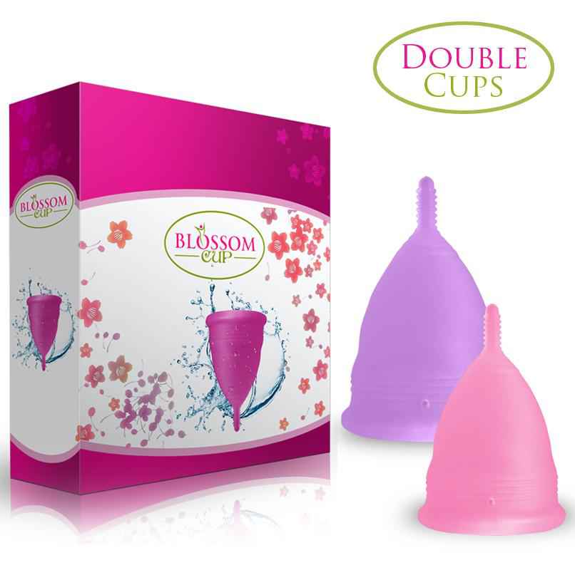 Blossom Menstrual Cups Set of Two (Small Pink/Large Purple)