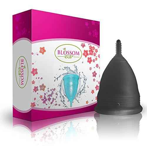 Large Black Blossom Menstrual Cup for Collecting Your Menstrual