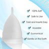 Large Clear Blossom Menstrual Cup