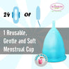 Large Blue Blossom Menstrual Cup