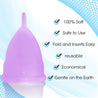 Blossom Menstrual Cups Set of Two (Small Blue/ Large Purple)