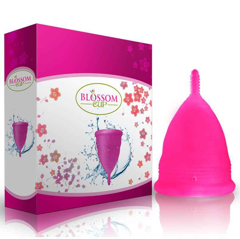 Small Hot Pink Blossom Menstrual Cup